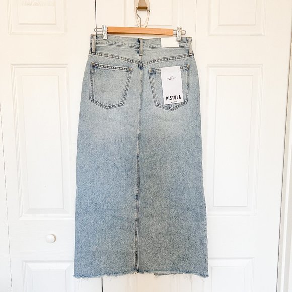 ✨ NWT ✨ Pistola - Alice Denim Midi Skirt - Brooklyn Wash - size 28 - Picture 11 of 14
